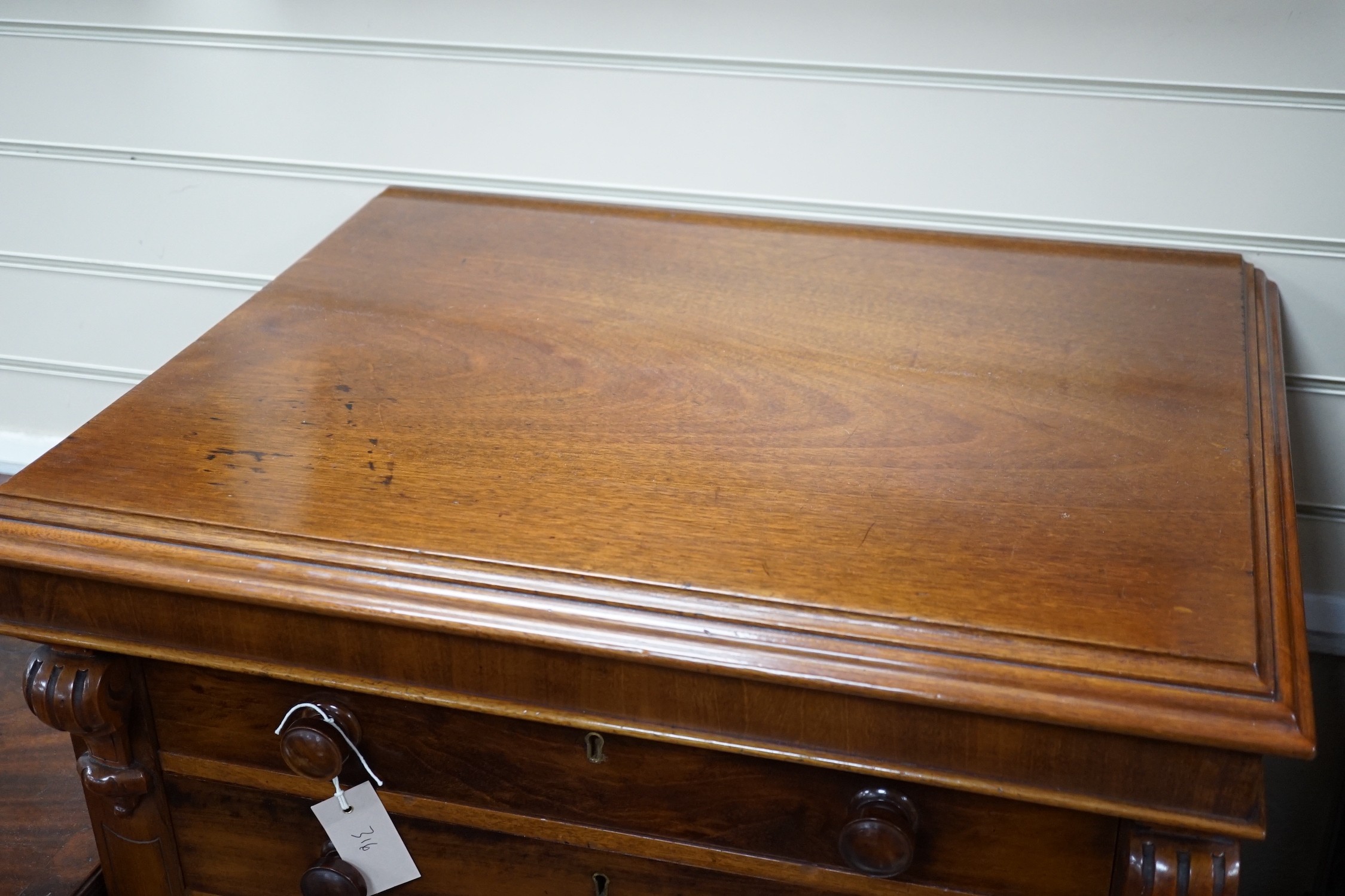 A Victorian mahogany seven drawer collector's chest, width 69cm, depth 52cm, height 114cm *Please note the sale commences at 9am.